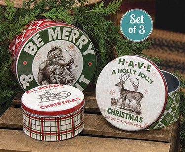 3/Set, Be Merry & Bright Canisters - The Fox Decor